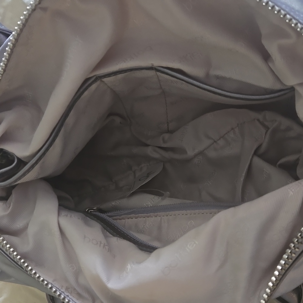 Botkier Gray Satin Satchel with Silver Hardware - Picture 6 of 7